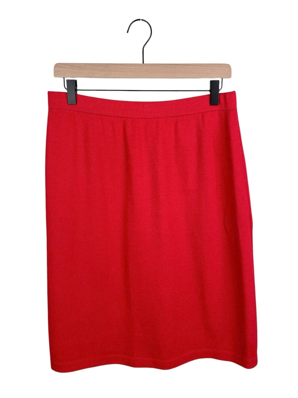 Vintage St. John Collection by Marie Gray Santana Knit Pencil Skirt Size 12 Red